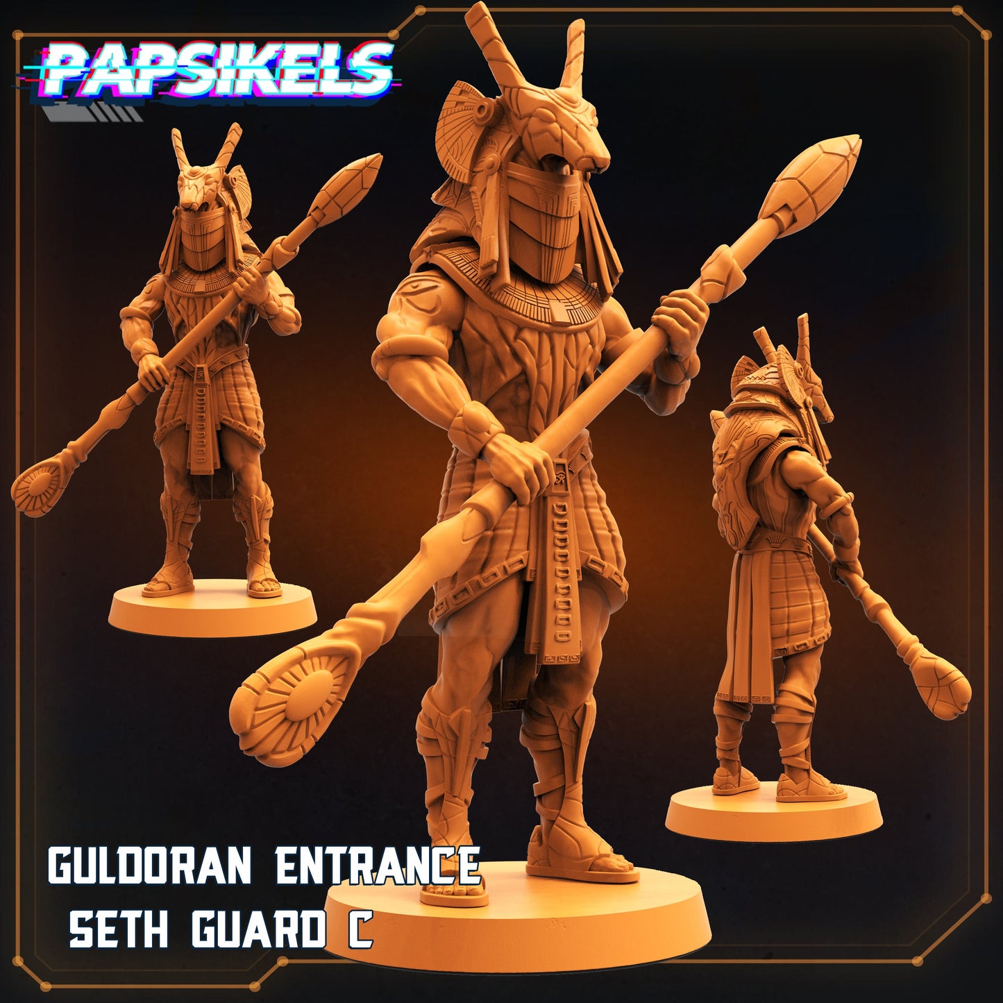 4pc Gul'Doran Entrance Guards - Resin 3D Print Alien Miniature | RPG | Sci fi | Cyberpunk | Role Playing | DnD | Papsikel Star Entrance