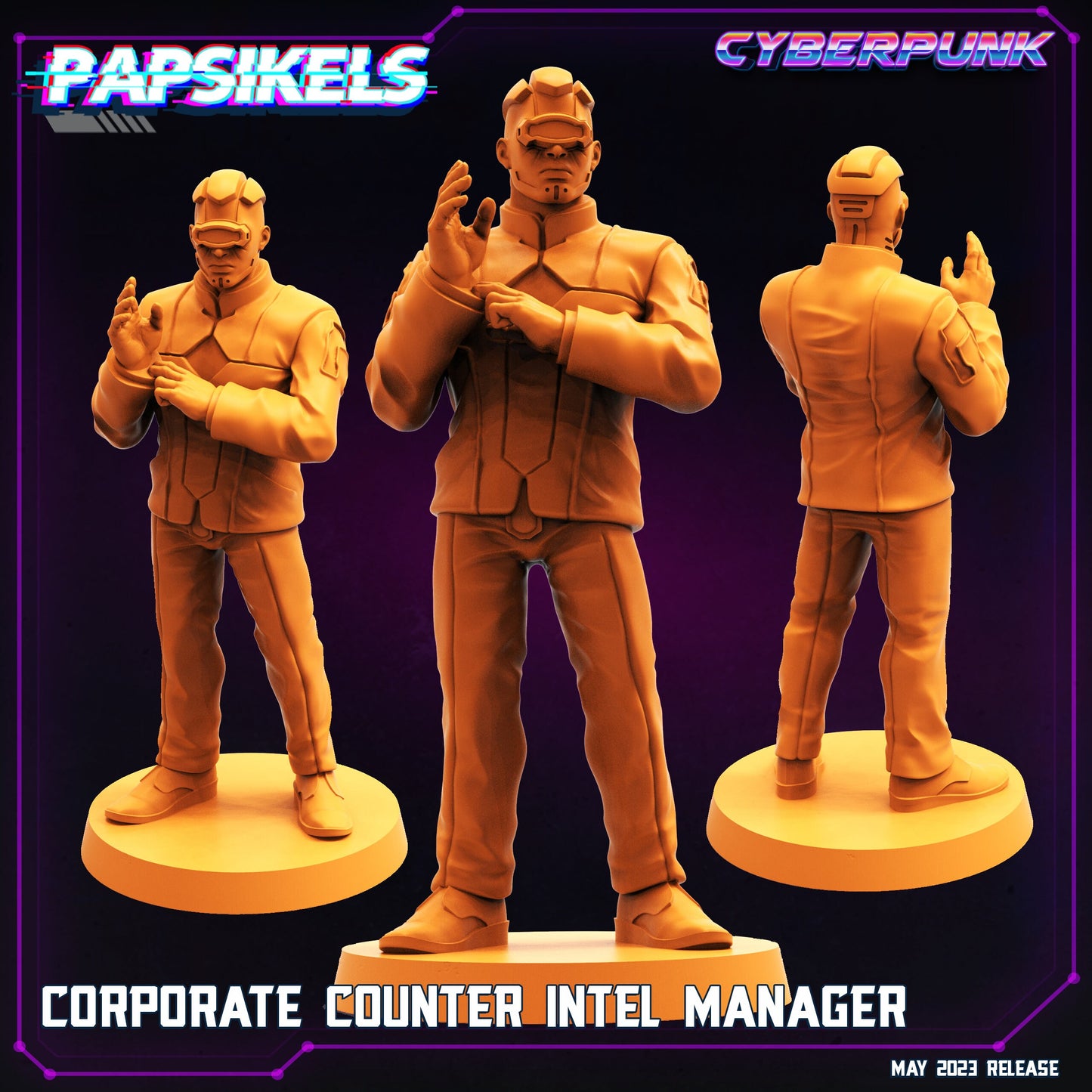 Corporate Counter Intel Manager - 32mm Scale Alien Miniature  | Batang City | Papsikels