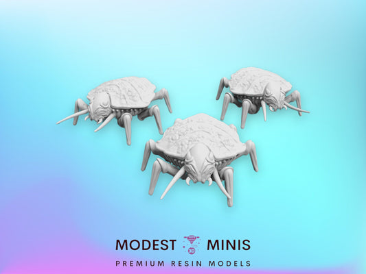 3pc Gigerian Carrier Bugs - 32mm Scale Alien Miniature | RPG | Sci fi | Cyberpunk | Role Playing | DnD | Papsikel