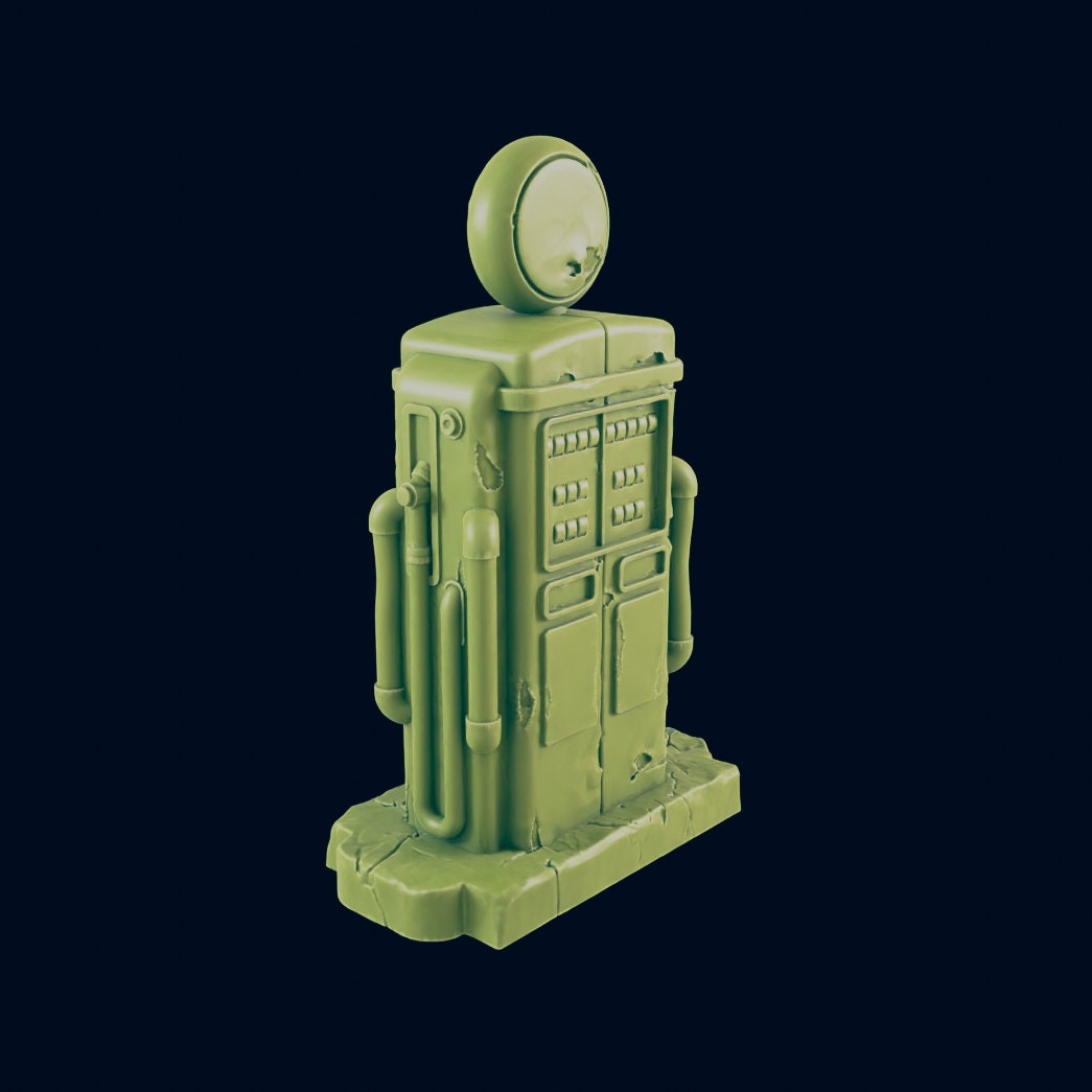 Gas Pump Scatter Terrain | 28mm - 54mm Scale | Survivor Terrain | Fantasy Scatter | Sci Fi Terrain | Superhero