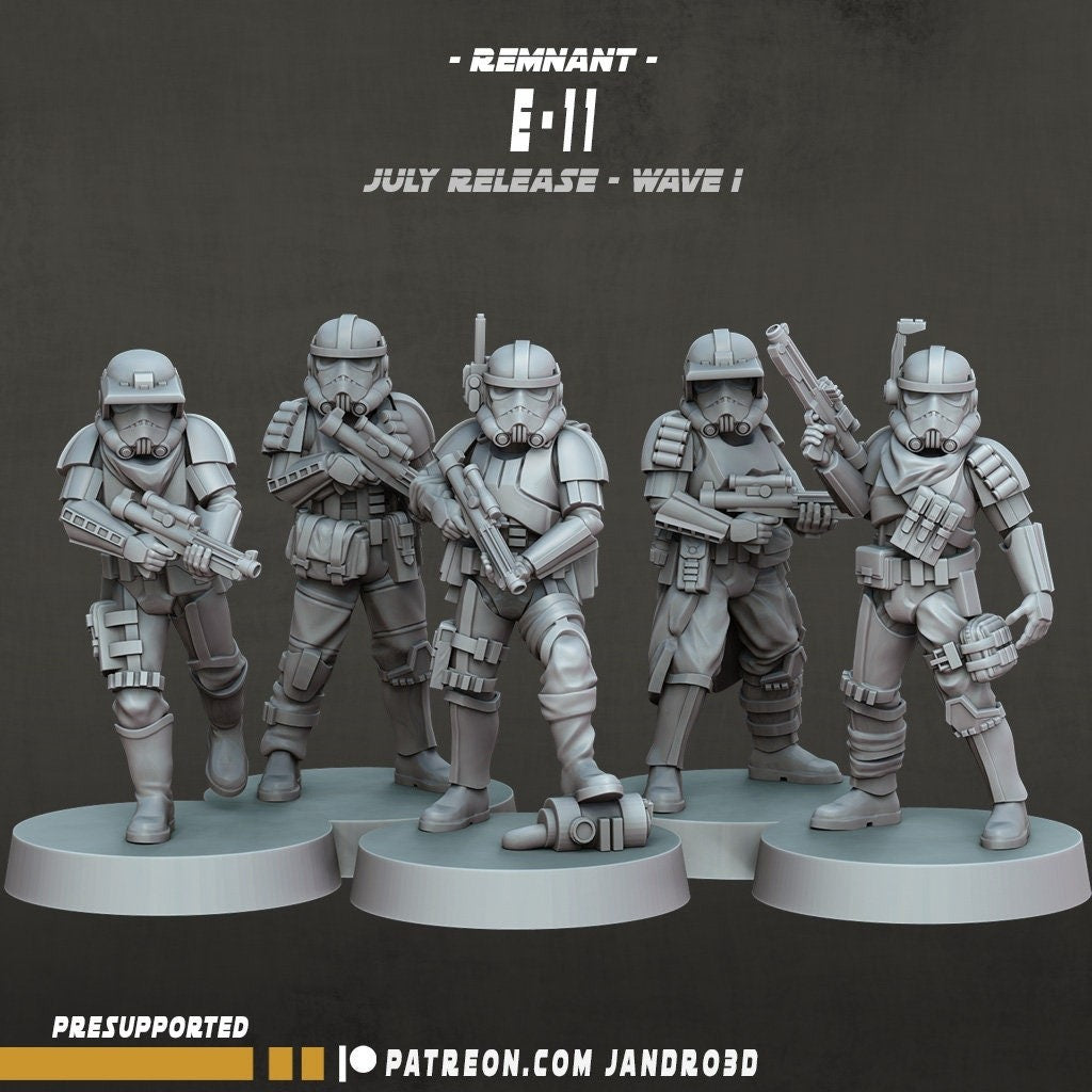 10pc Remnant E-11 Troopers Set - 28mm - 40mm Scale | Star Wars Legion Mini