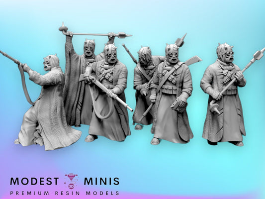 6pc Desert Raiders - 28mm - 40mm Scale | Black Remnant Star Wars Legion Mini