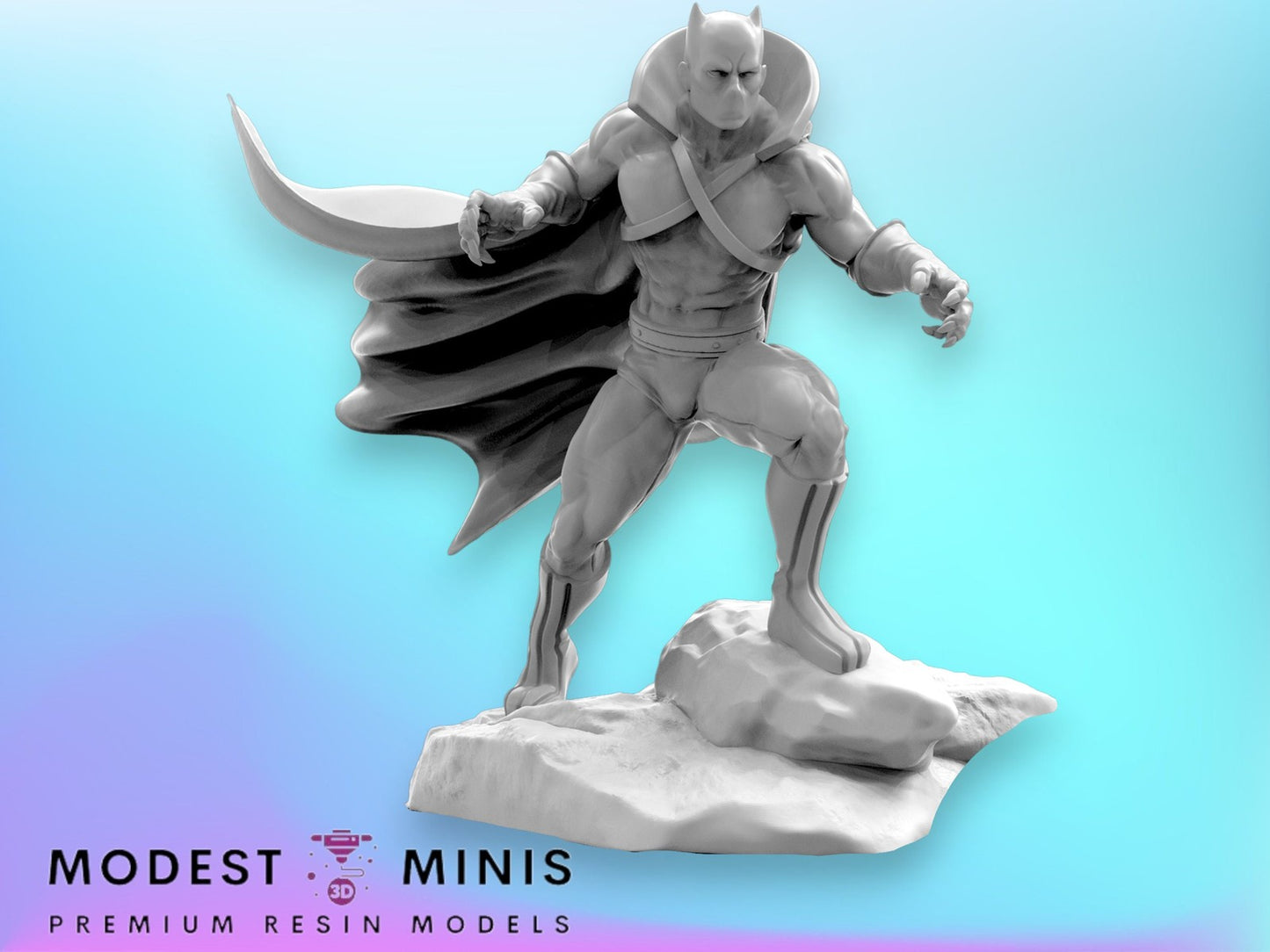 Classic Black Cat King - 40mm  Miniature | Crisis Protocol Proxy | Trident