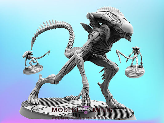 Elite Xeno Praetorian 1 - 32mm Scale Alien Miniature | RPG | Sci fi | AvP | Role Playing | DnD | Papsikel