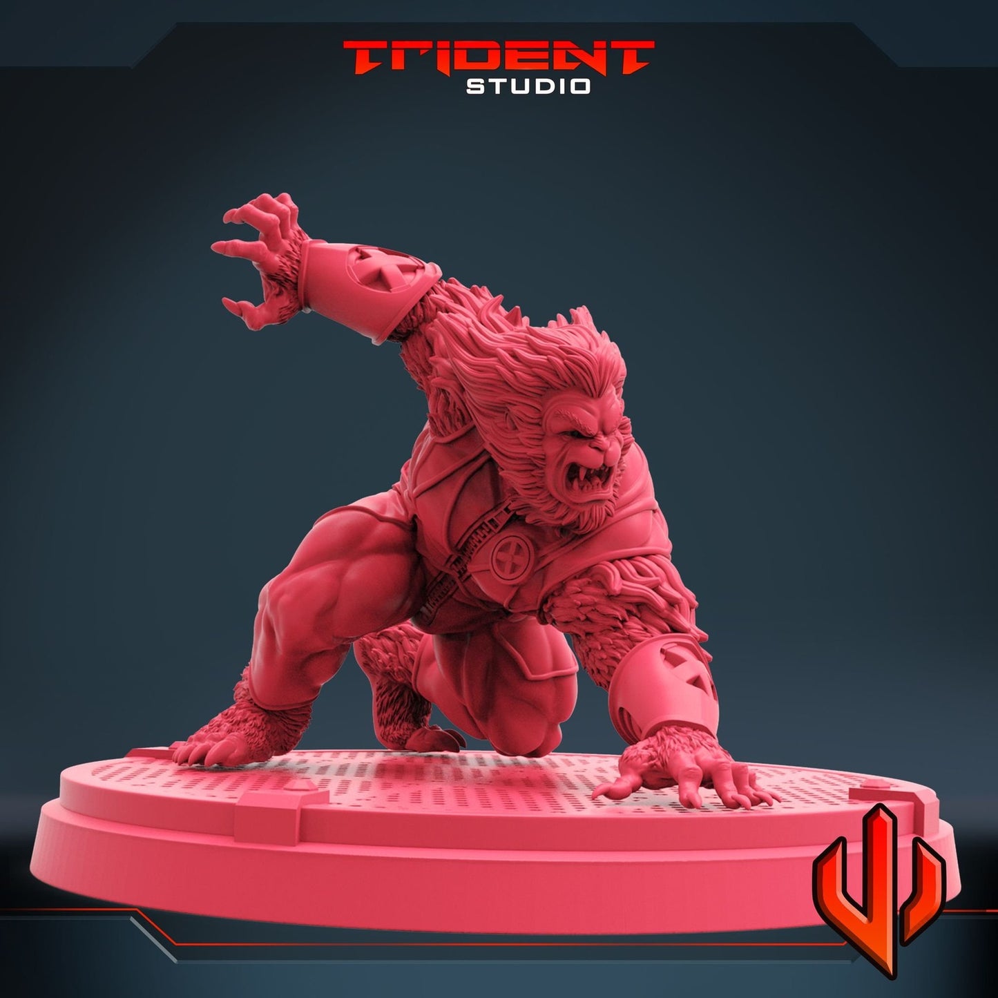 Blue Furball A - 40mm  Miniature | Crisis Protocol Proxy | Trident