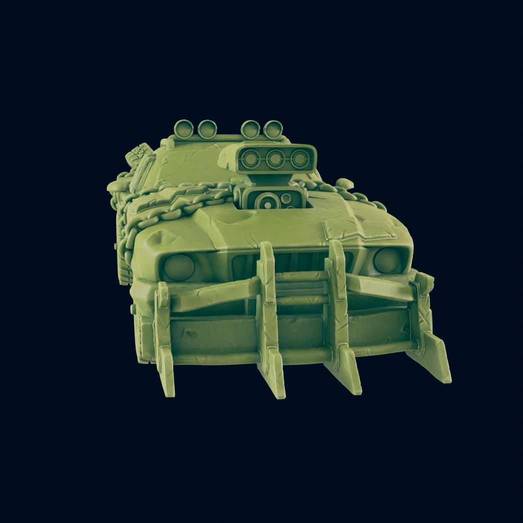 Road Warrior Car | 28mm - 54mm Scale | Survivor Terrain | Fantasy Scatter | Sci Fi Terrain | EC3D Badlands