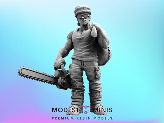 Christmas Arnie - 32mm Scale Miniature | RPG | Sci fi | Cyberpunk | Role Playing | Papsikel