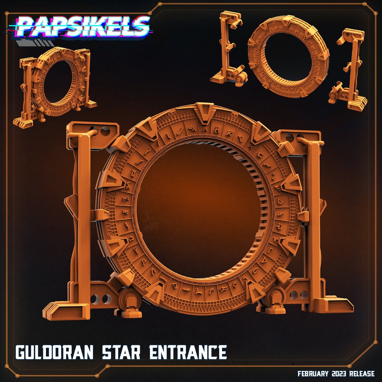 Gul'Doran Star Entrance | 28mm - 54mm Scale | Survivor Terrain | Fantasy Scatter | Sci Fi Terrain | Papsikels