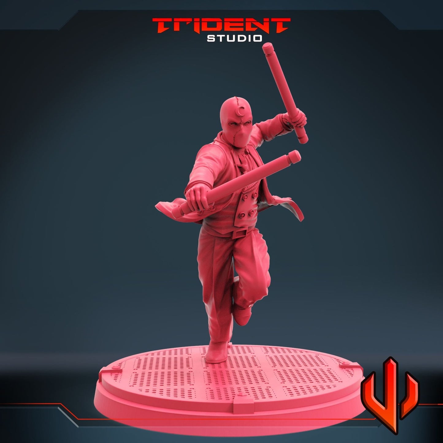 Half Moon A - Moon Knight 40mm  Miniature | Crisis Protocol Proxy | Trident