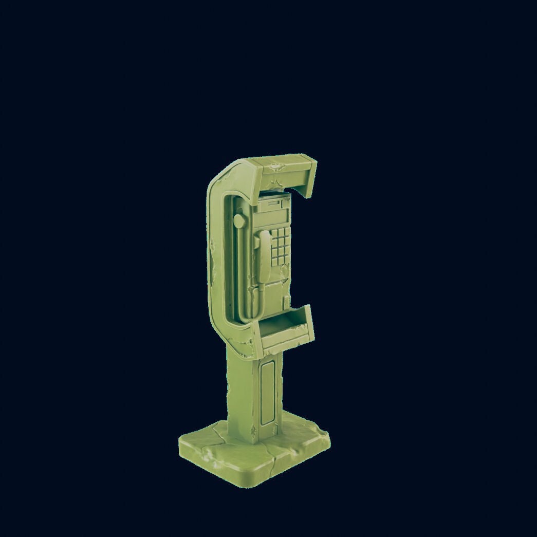 Payphone Scatter Terrain | 28mm - 54mm Scale | Survivor Terrain | Fantasy Scatter | Sci Fi Terrain | EC3D Badlands