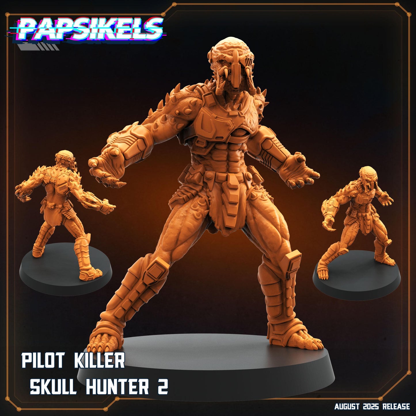 Pilot Killer Skull Hunter - Resin 3D Print Alien Miniature | RPG | Sci fi | Cyberpunk | Role Playing | DnD | Papsikel