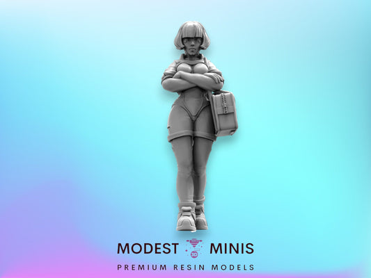 Ayeisha Netstrider Cyberpunk - 32mm Scale Alien Miniature  | Batang City | Papsikels