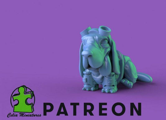 Chibi Sci Fi Dog - 28mm - 54mm Scale