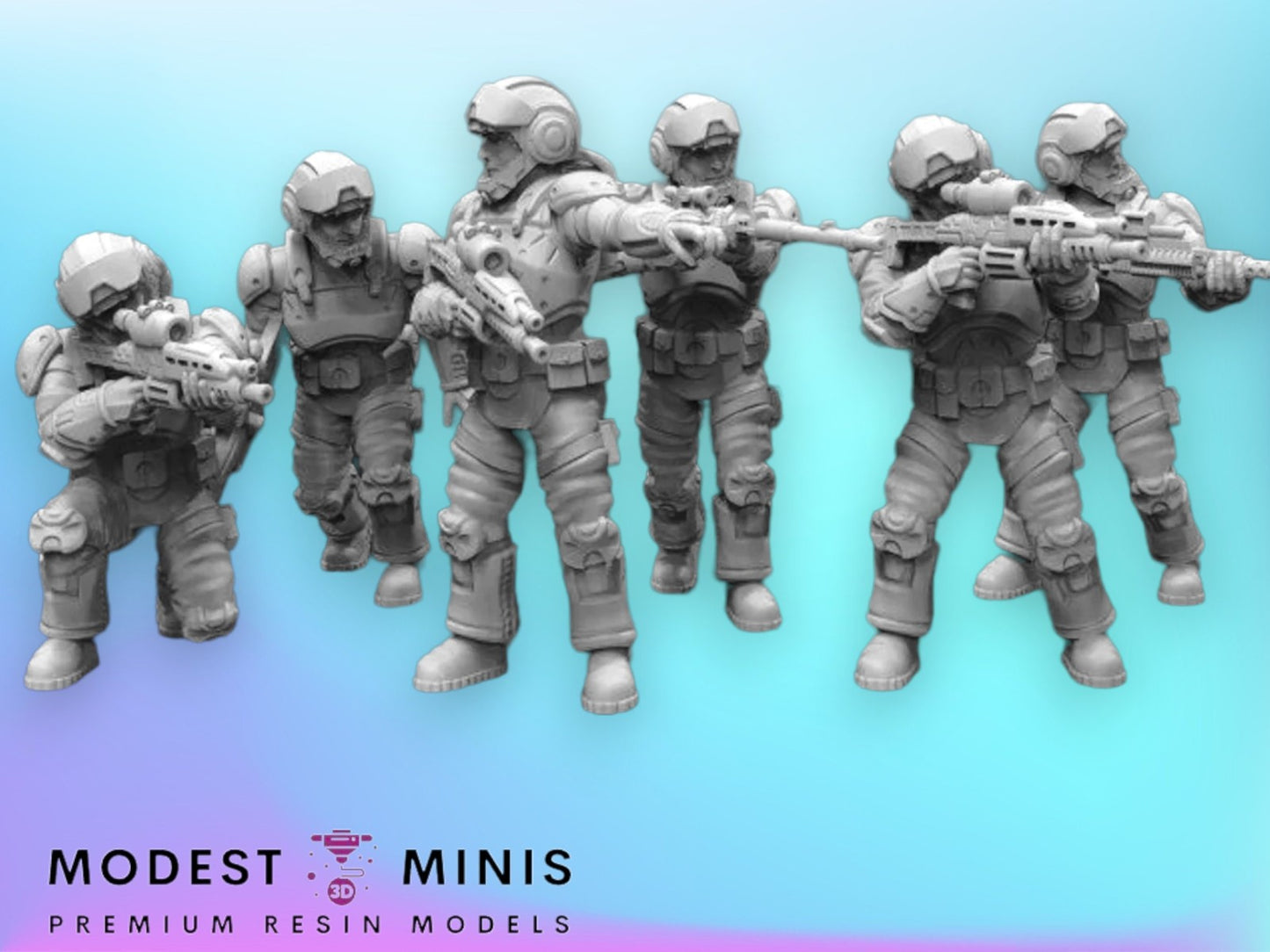 6pc Republic Shock Troopers - 28mm - 40mm Scale  Star Wars Legion Mini