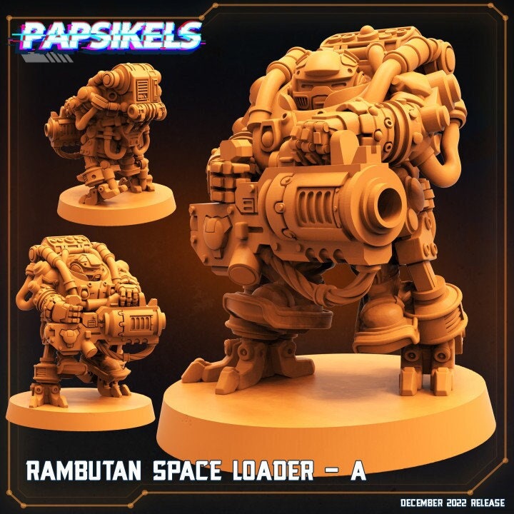 Space Dwarf Rambutan Space Loader A - Resin 3D Print Alien Miniature | RPG | Sci fi | Cyberpunk | Role Playing | DnD | Papsikel