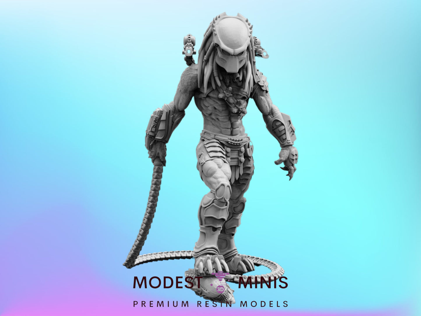 Whip Wulfen Skull Hunter - 32mm Scale Alien Miniature | RPG | Sci fi | Cyberpunk | Role Playing | DnD | Papsikel Skull Hunters