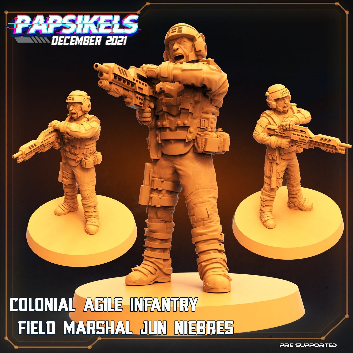 Jun Niebres - 32mm Scale Alien Miniature | RPG | Sci fi | Cyberpunk | Role Playing | DnD | Papsikel
