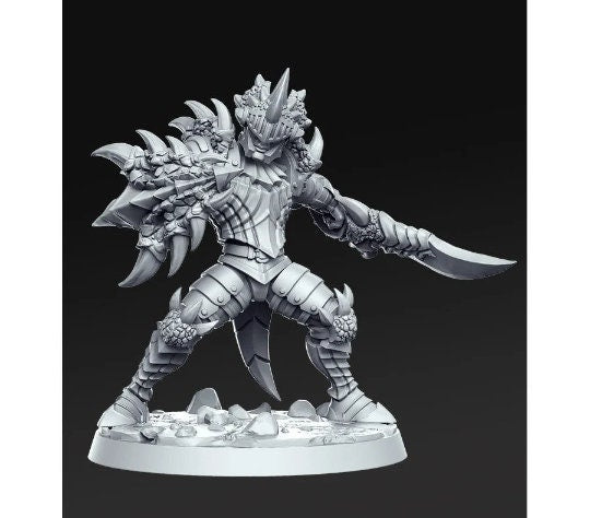 Azzidesh Dragonborn - 32mm Scale DnD Miniature | Dungeons and Dragons | JRPG Mini - RN Estudio
