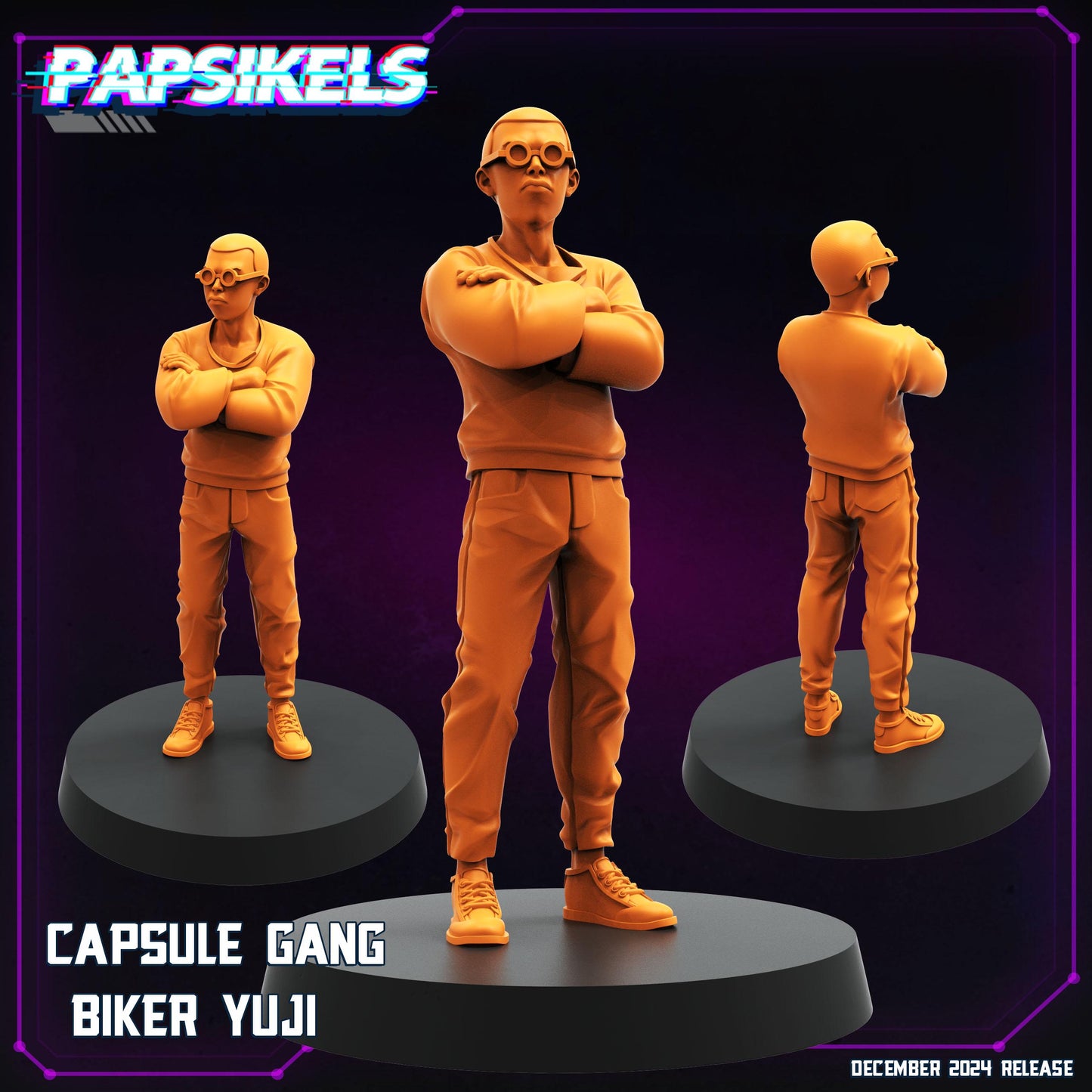 Capsule Gang Biker Teens - 28mm 32mm 40mm Scale Cyberpunk Miniature  |  Blade Runner | | Papsikels