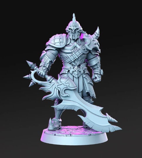 Knight Kalkhan  - 32mm Scale DnD Miniature | Dungeons and Dragons | JRPG Mini - RN Estudio