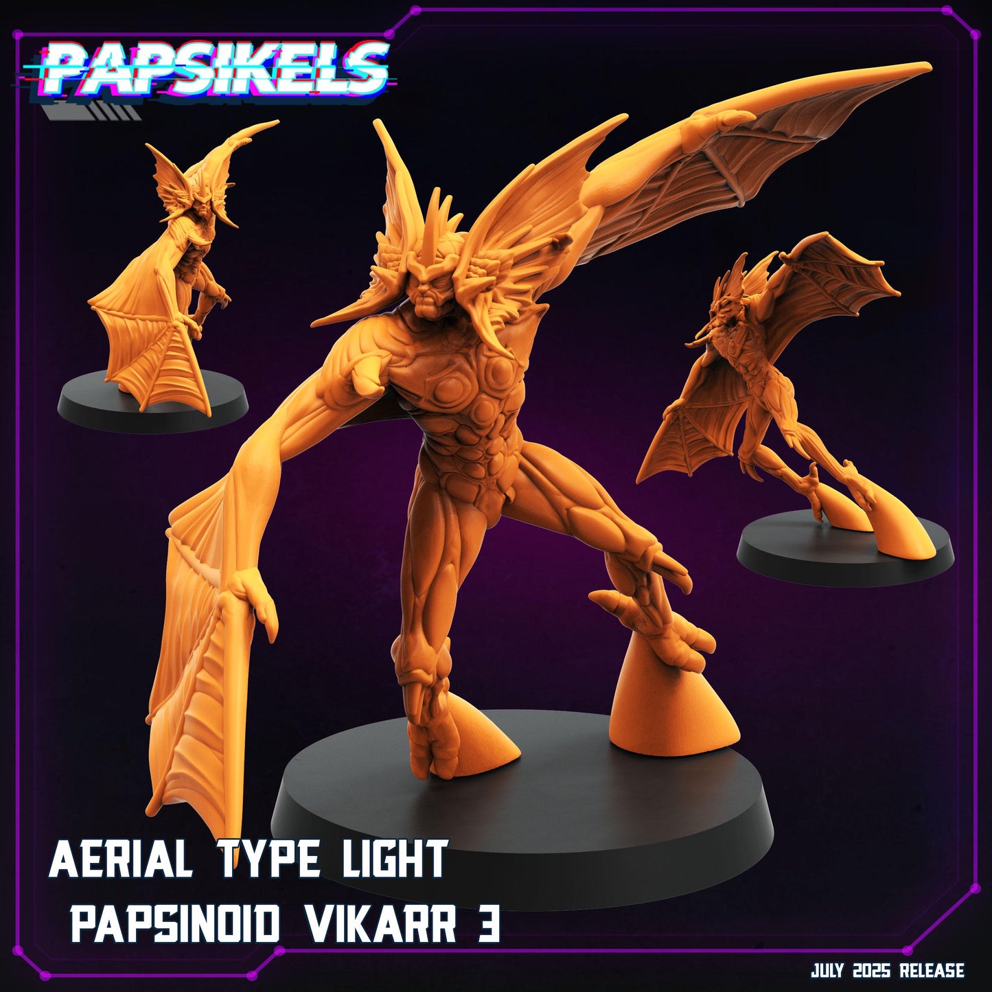 Aerial Type Light Papsinoid Vikarr - Resin Cyberpunk Miniature  | Papsikels