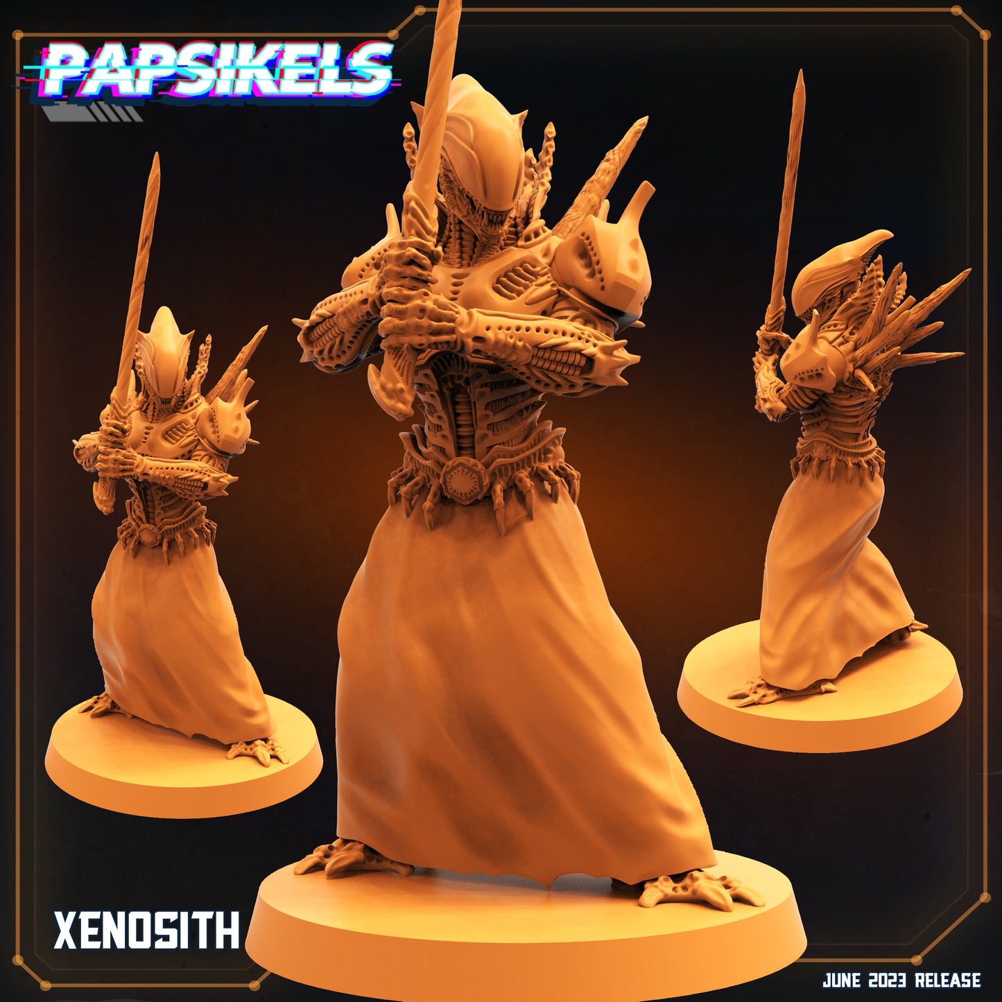 XenoSith - 32mm Scale Alien Miniature | RPG | Sci fi | Cyberpunk | Role Playing | DnD | Papsikel