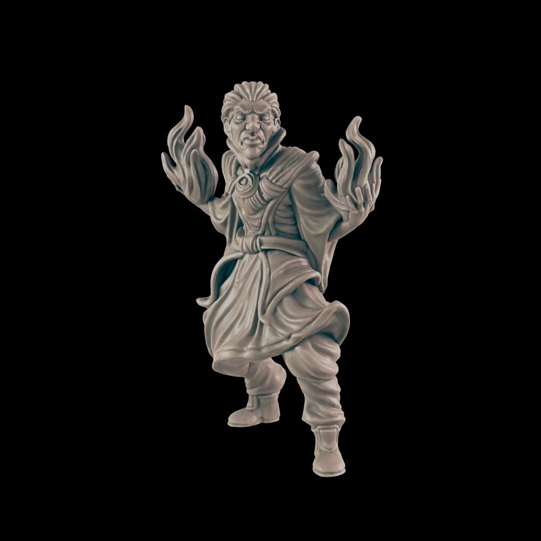 Warlock Heroes  | 25mm - 100mm Scale | DnD | EC3D Fantasy Mini | Everyday Heroes