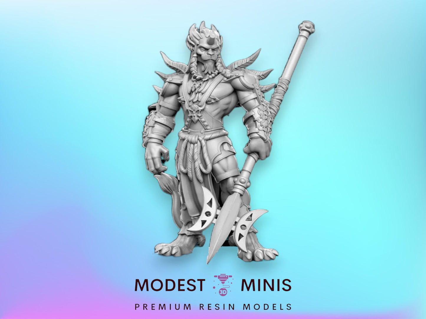 Panther Fighter - 32mm Scale DnD Miniature | Dungeons and Dragons | JRPG Mini - RN Estudio