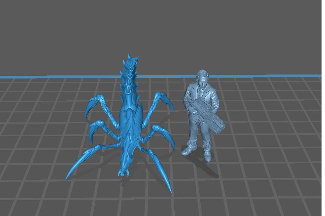 Arachnicon Spitter Set - 32mm Scale Alien Miniature | RPG | Sci fi | Cyberpunk | Role Playing | DnD | Papsikel