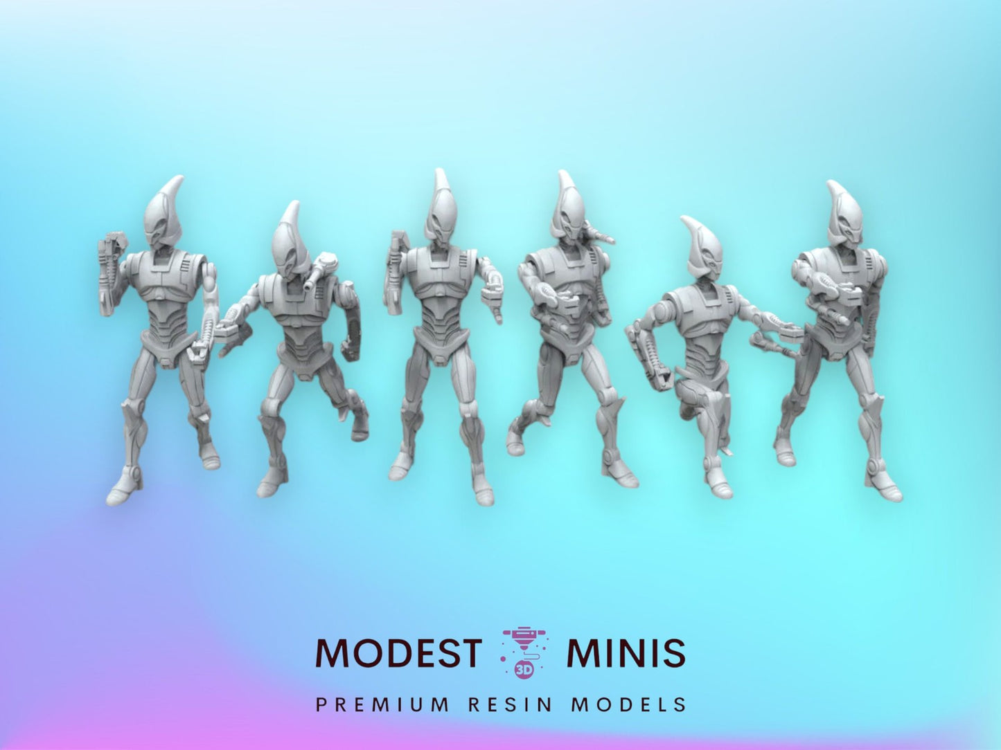 6pc Assassin Droids Set - 28mm - 40mm Scale | DnD | Star Wars Legion Mini