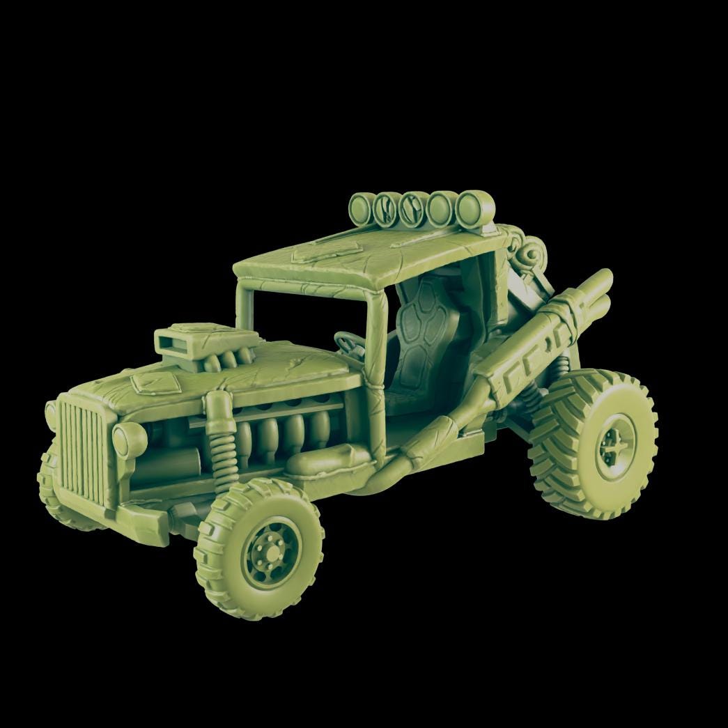 EC3D Badlands Buggy 2 | 28mm - 54mm Scale | Survivor Terrain | Fantasy Scatter | Sci Fi Terrain | EC3D Badlands