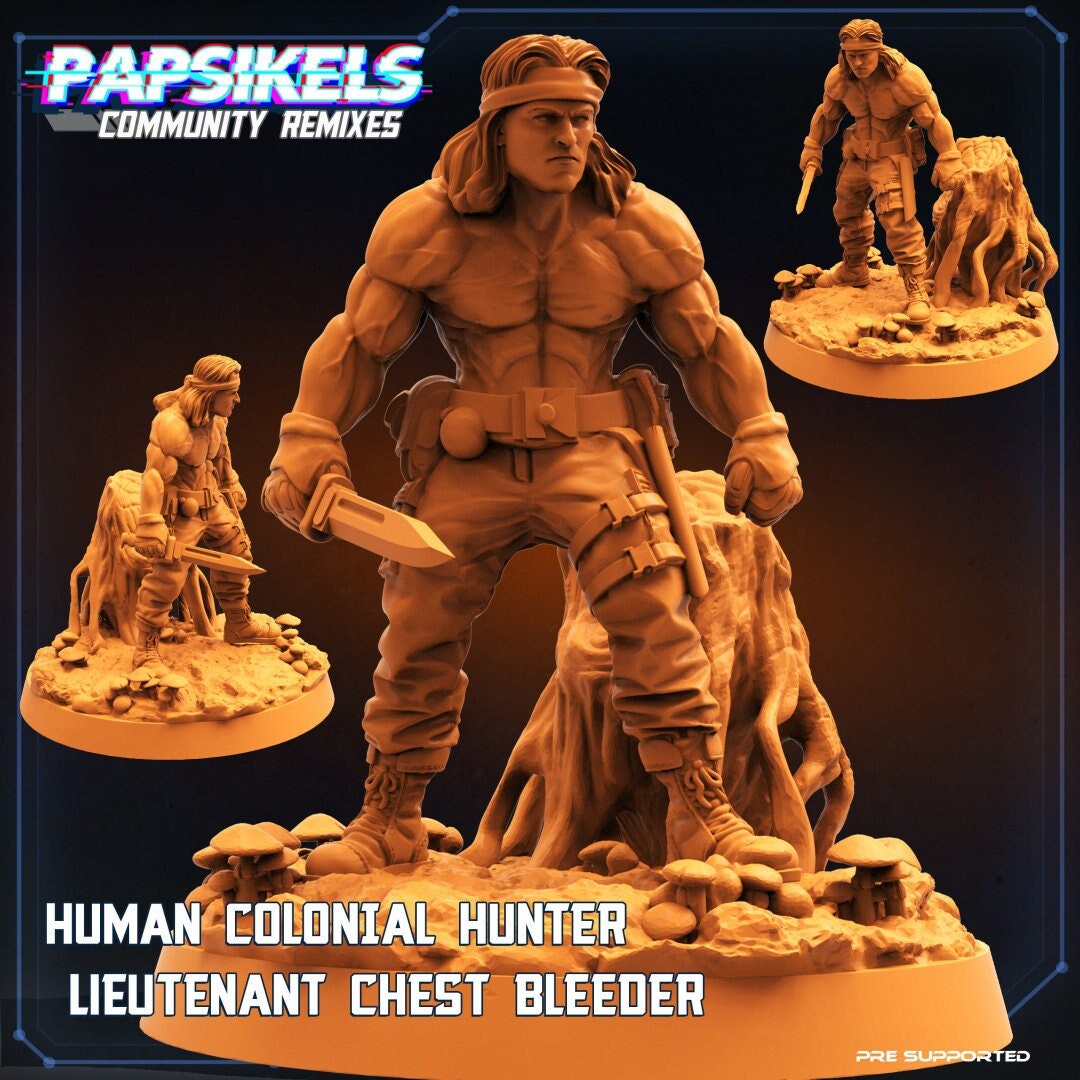Human Chest Bleeder Machete - Resin 3D Print Alien Miniature | RPG | Sci fi | Cyberpunk | Role Playing | DnD | Papsikel
