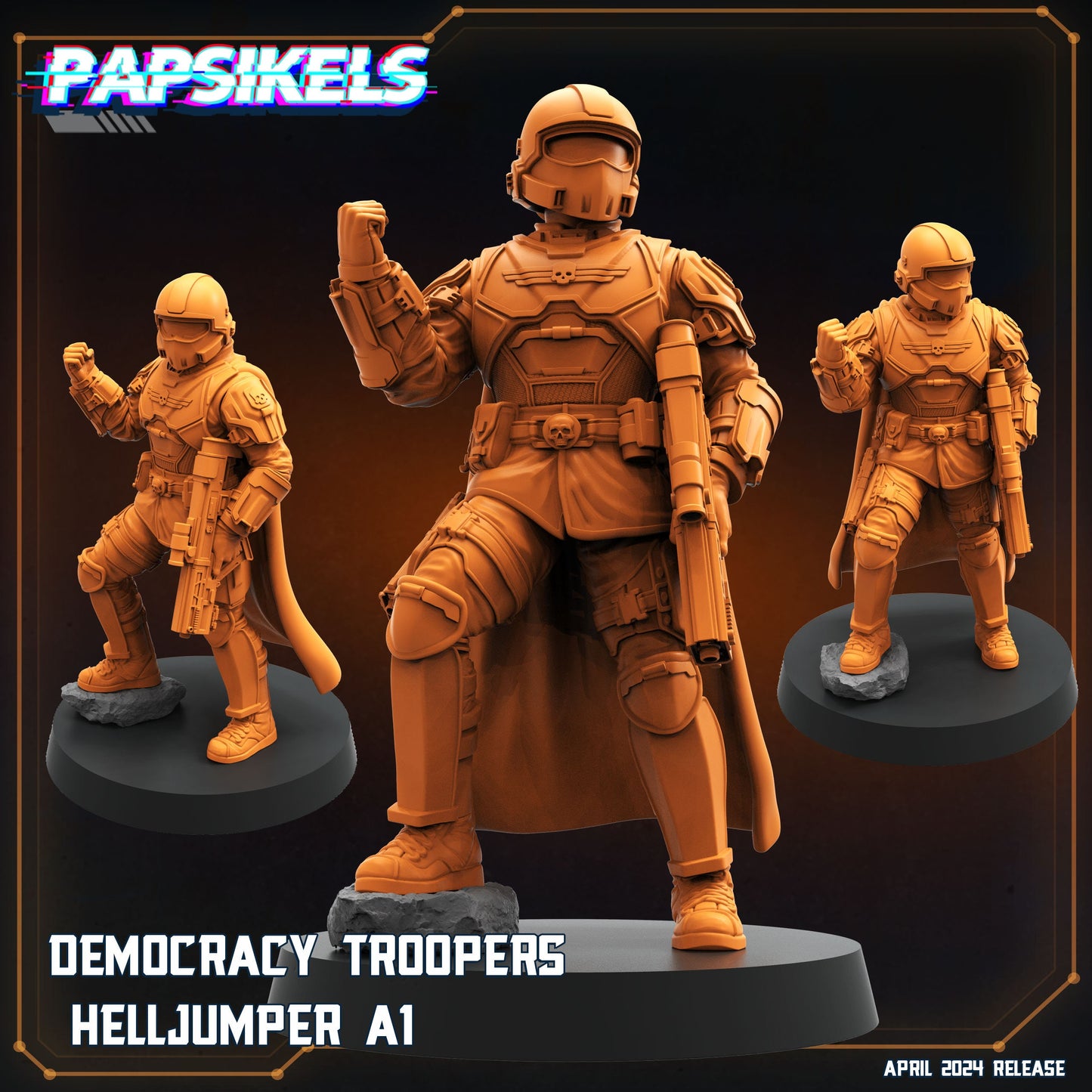 Helljumpers - 32mm Scale Alien Miniature | RPG | Sci fi | Role Playing | DnD | Papsikel