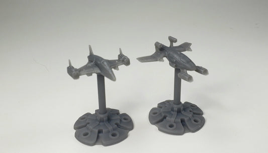 2pc Civilian Short Range Fighters - Fleetscale Mini | Twilight Imperium | Starfinder | Billion Suns | Starmada | Firefly | Tera Conflict