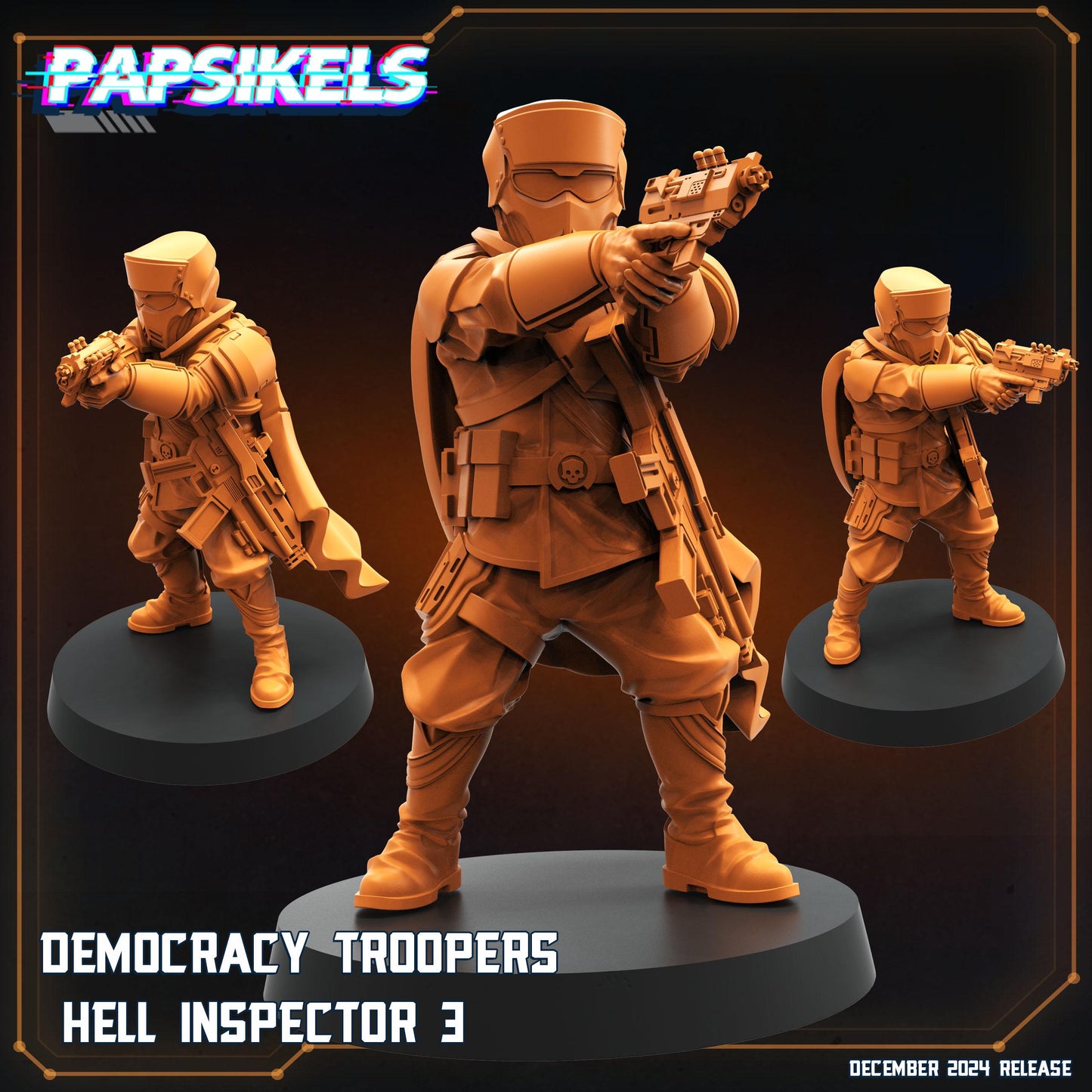 Hell Inspectors - 32mm Scale Alien Miniature | RPG | Sci fi | Role Playing | DnD | Papsikel
