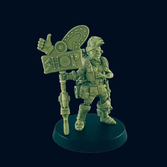 Shop Keeper | 28mm - 100mm Scale Resin Mini - Survivors | Zombicide | Badlands | Walking Dead