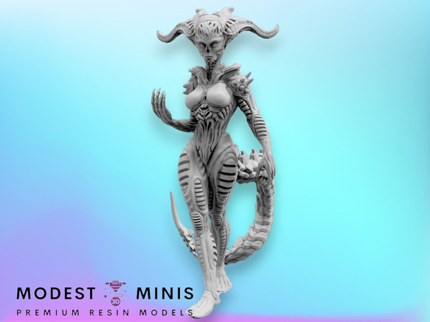 Xeno Temptress - 32mm Scale Alien Miniature | RPG | Sci fi | Cyberpunk | Role Playing | DnD | Papsikel