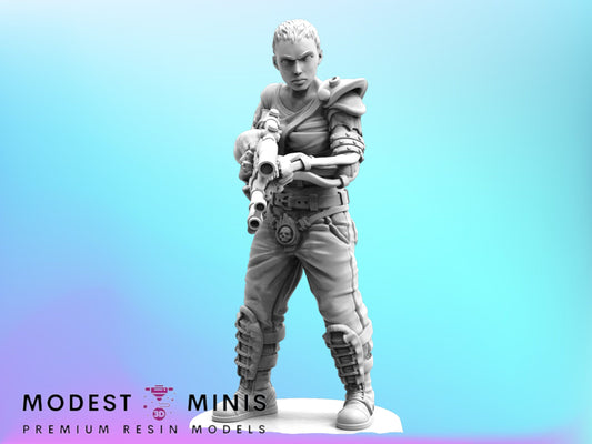 Furious Empress - Resin Miniature | RPG | Sci fi | Cyberpunk | Role Playing | DnD | Papsikel Wardudes