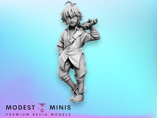 Melody Anime Kid - 28mm 32mm Scale DnD Miniature | Dungeons and Dragons | RN Estudio