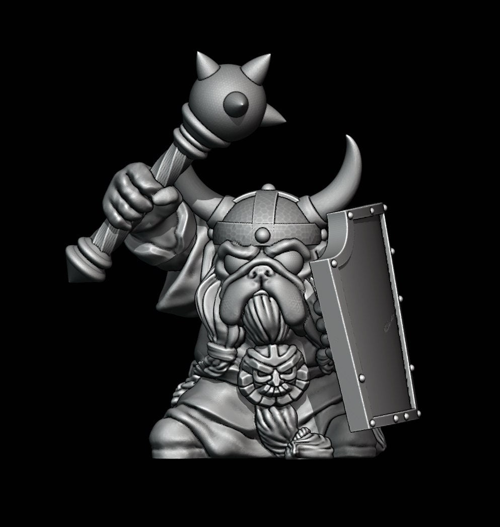 Pug Town Adventurers | Chibi | Resin Mini | DnD Miniature Dungeons and Dragons Fantasy