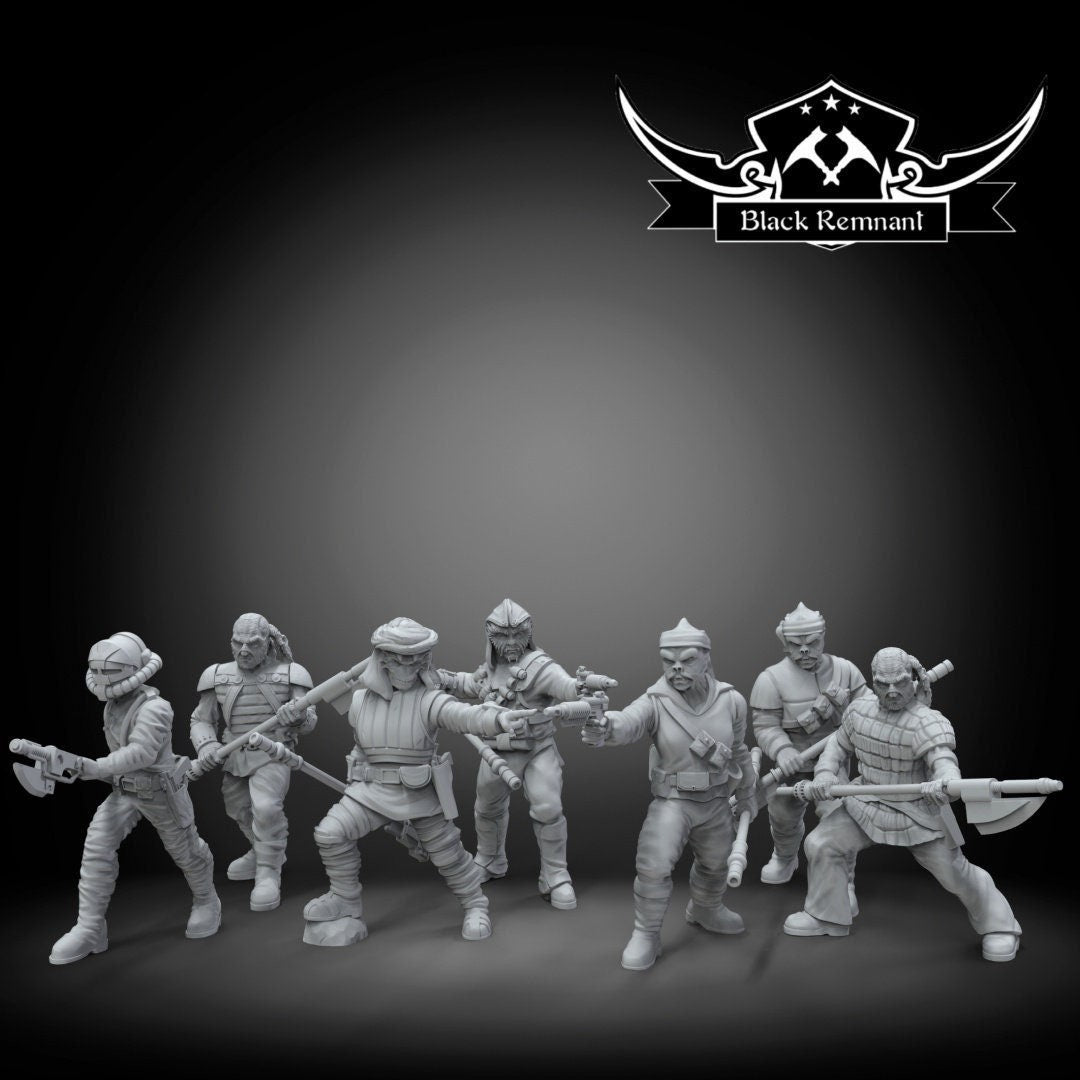 7pc Slug's Guards Set - 28mm - 40mm Scale | Star Wars Legion Mini