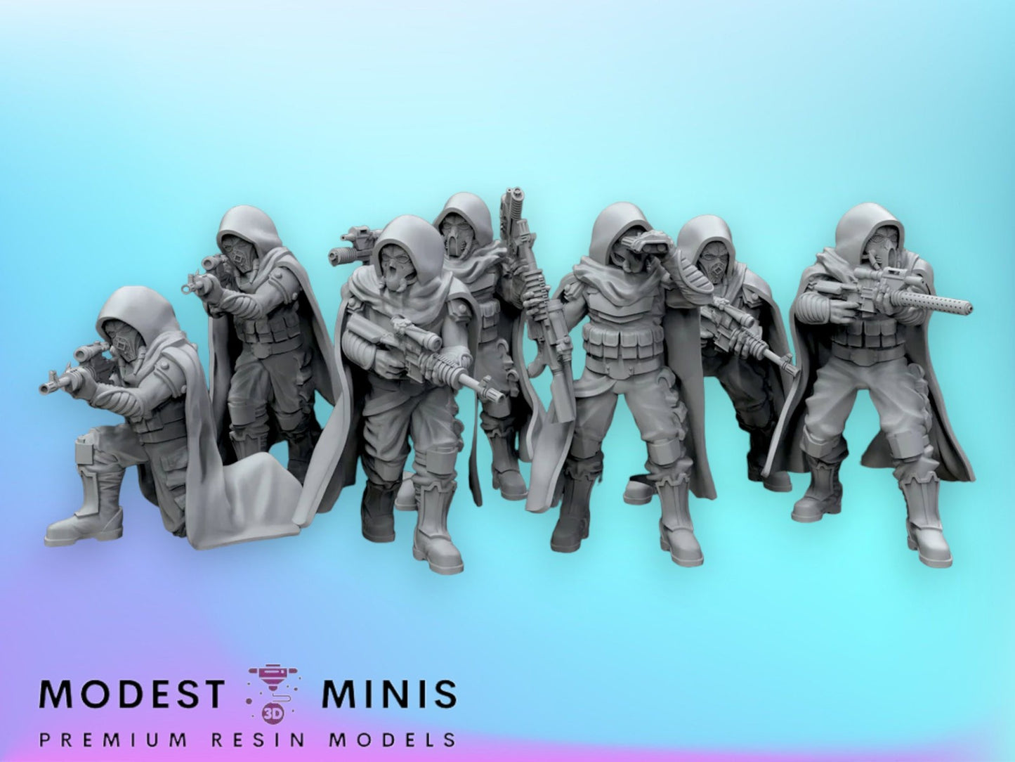 7pc Masked Insurgents - 28mm - 40mm Scale | Star Wars Legion Mini