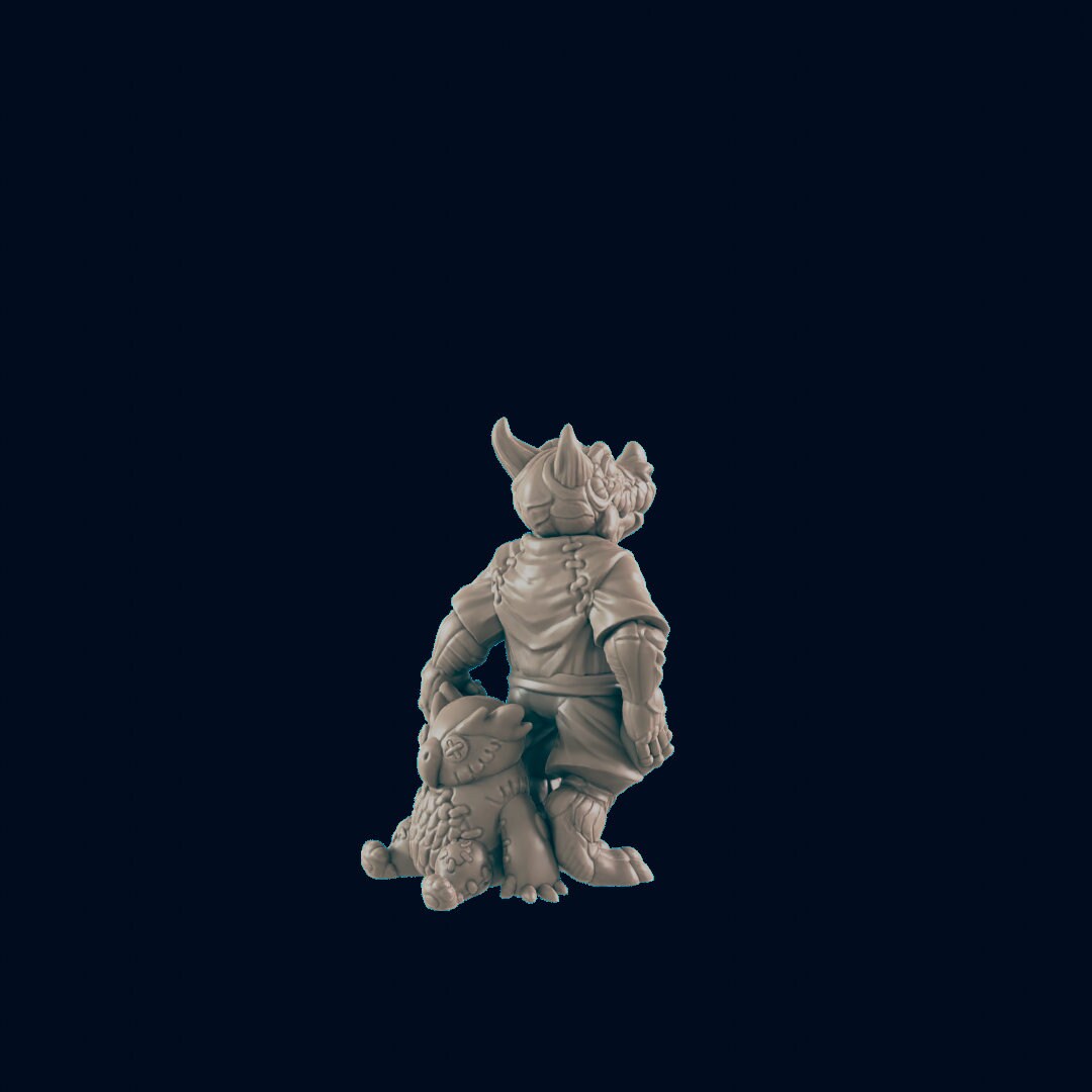 NPC Dragonborn Youngling Child - 25mm - 75mm Scale | DnD | EC3D Fantasy Mini | Townsfolk