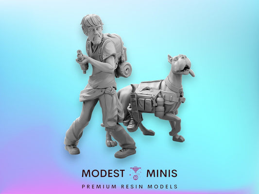 Survivor Mystery Gang Shag and Scoobs | 28mm+ Resin Mini | Zombicide | Vaultz