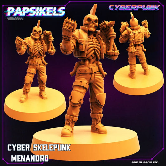 Skelepunk Menandro - 32mm Scale Alien Miniature  | Batang City Cyberpunk | Papsikels