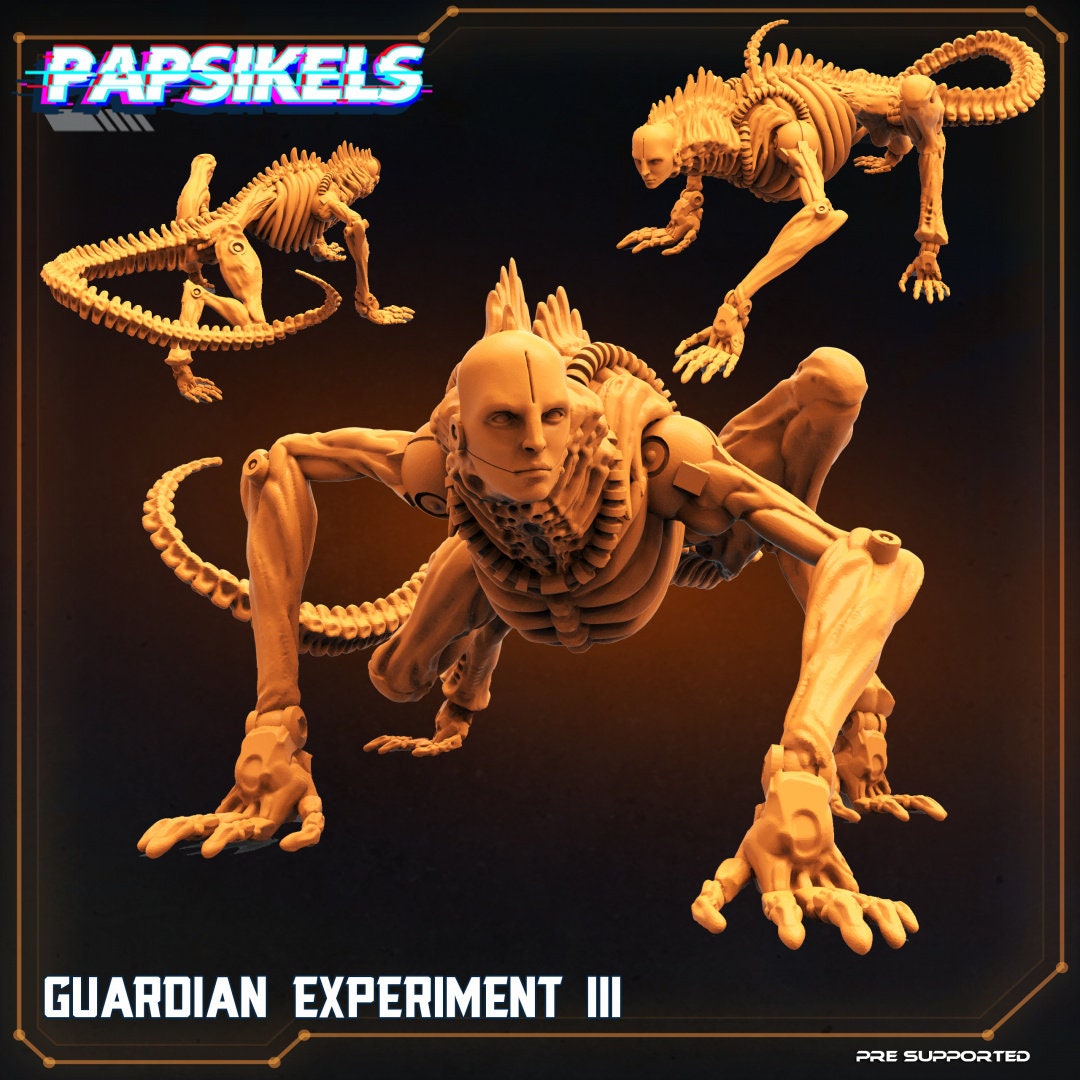 Guardian Experiment III - 32mm Scale Alien Miniature | RPG | Sci fi | Cyberpunk | Role Playing | DnD | Papsikel