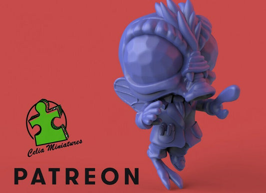 Chibi Flyman Monster - 28mm - 54mm Scale