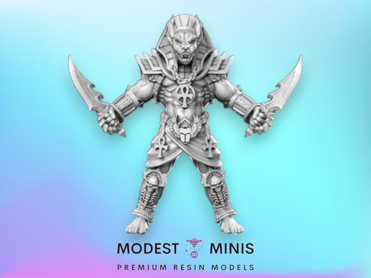 Anubis Warrior Twin Blade - 32mm Scale DnD Miniature | Dungeons and Dragons | JRPG Mini - RN Estudio