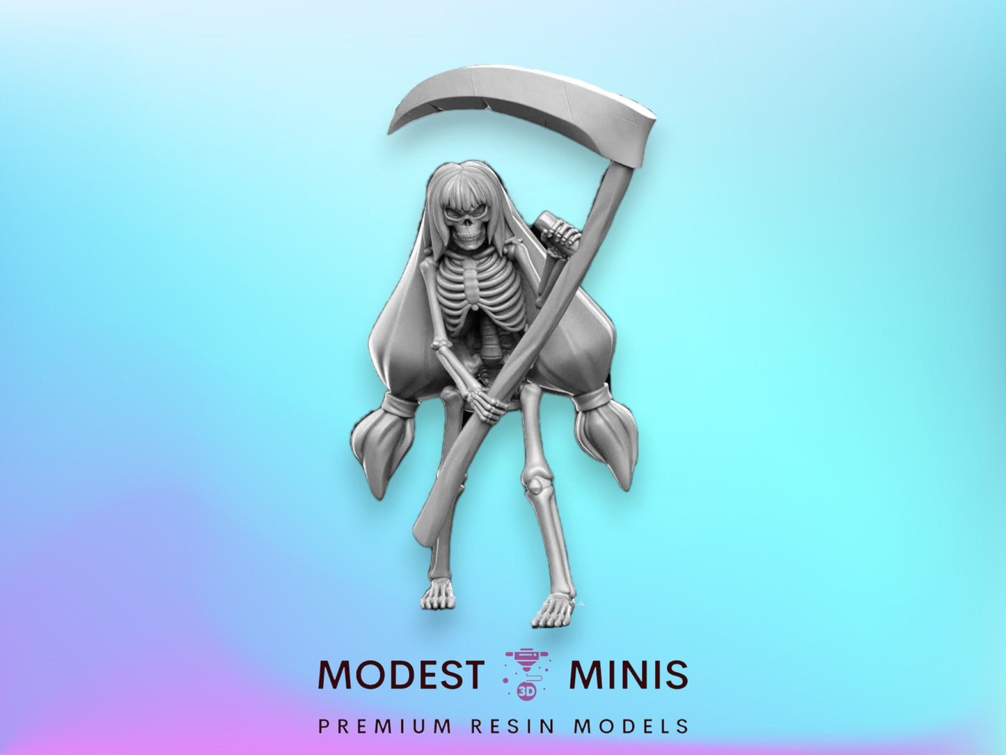 Heroine Quest Skeleton Female - 28mm 32mm Scale DnD Miniature | Dungeons and Dragons | RN Estudio