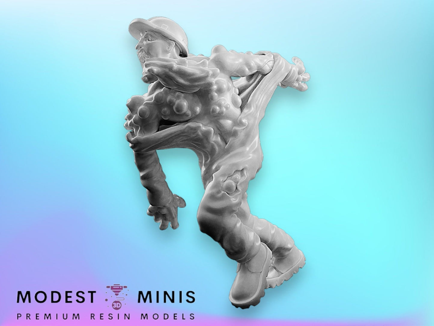 Zombie Toxic Runner 1 | 28mm - 100mm Scale Resin Mini | Zombicide | Vaultz